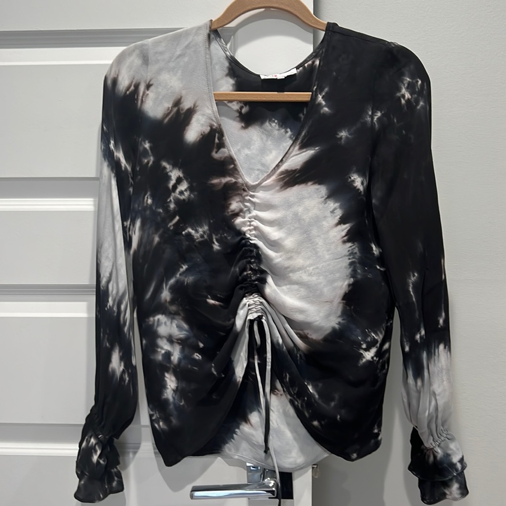 Silk Drawstring Blouse